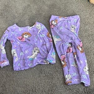 Disney Frozen Purple Pajama Set for Kids